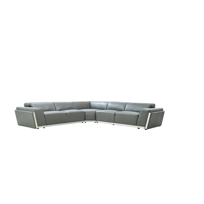 Domo Reclining Sectional (Dark Grey)