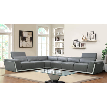 Domo Reclining Sectional (Dark Grey)