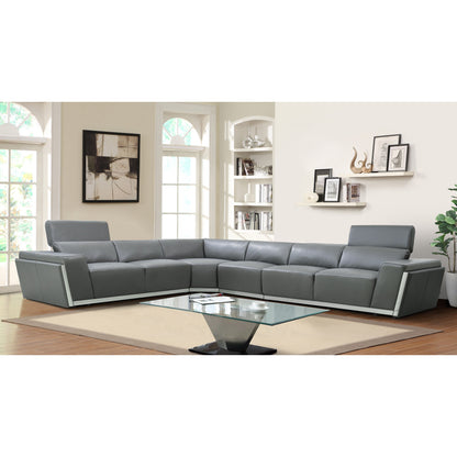 Domo Reclining Sectional (Dark Grey)