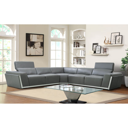 Domo Reclining Sectional (Dark Grey)