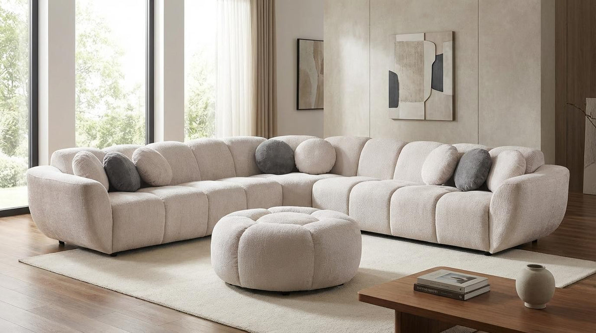 MI-3001 Rose (Beige) Sectional