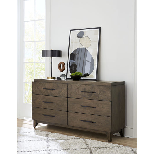 Broderick Six-Drawer Dresser in Wild Oats Brown (2024)