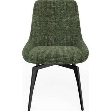 CEO 180 Degree Return Swivel Upholstered Dining Chair in Olive