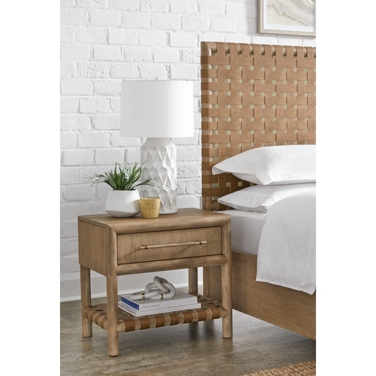 Dorsey One Drawer USB-charging Nightstand in Granola