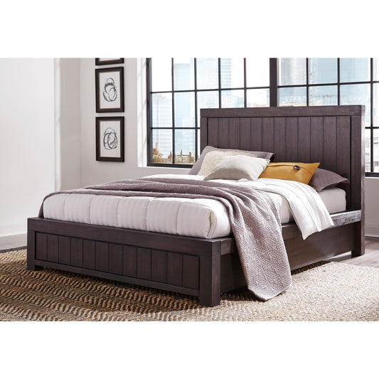 Heath Wood Platform Bed in Basalt Grey