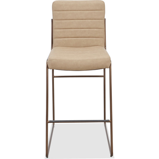 Madison Metal Frame Bar Stool in Honey Synthetic Leather