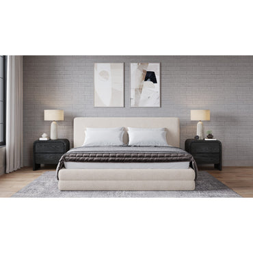 Maya Upholstered Platform Bed in Brun Boucle (2026)