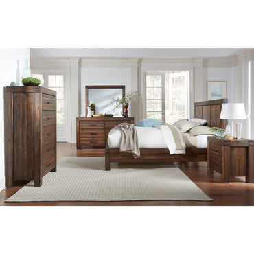 Meadow Six Drawer Solid Wood Dresser in Brick Brown (2024)