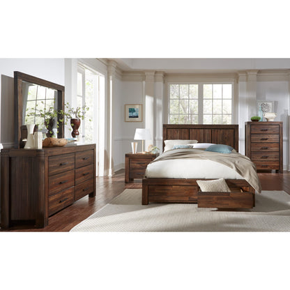 Meadow Solid Wood Mirror in Brick Brown