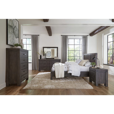 Meadow Solid Wood Platform Bed in Graphite