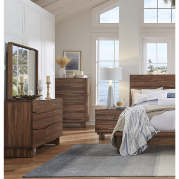 Ocean Six Drawer Solid Wood Dresser in Natural Sengon (2024)