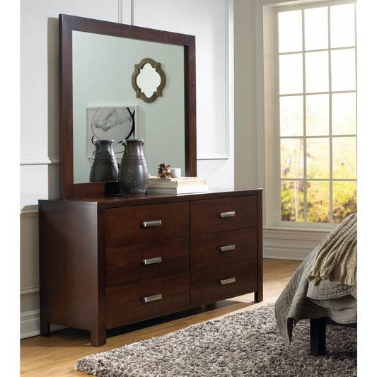 Riva Six Drawer Dresser in Chocolate Brown (2024)