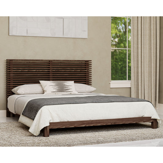 Tanner Solid Ash Platform Bed in Roux