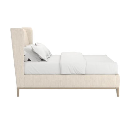 Edwin Queen Wing Shelter Uph Bed-Creme