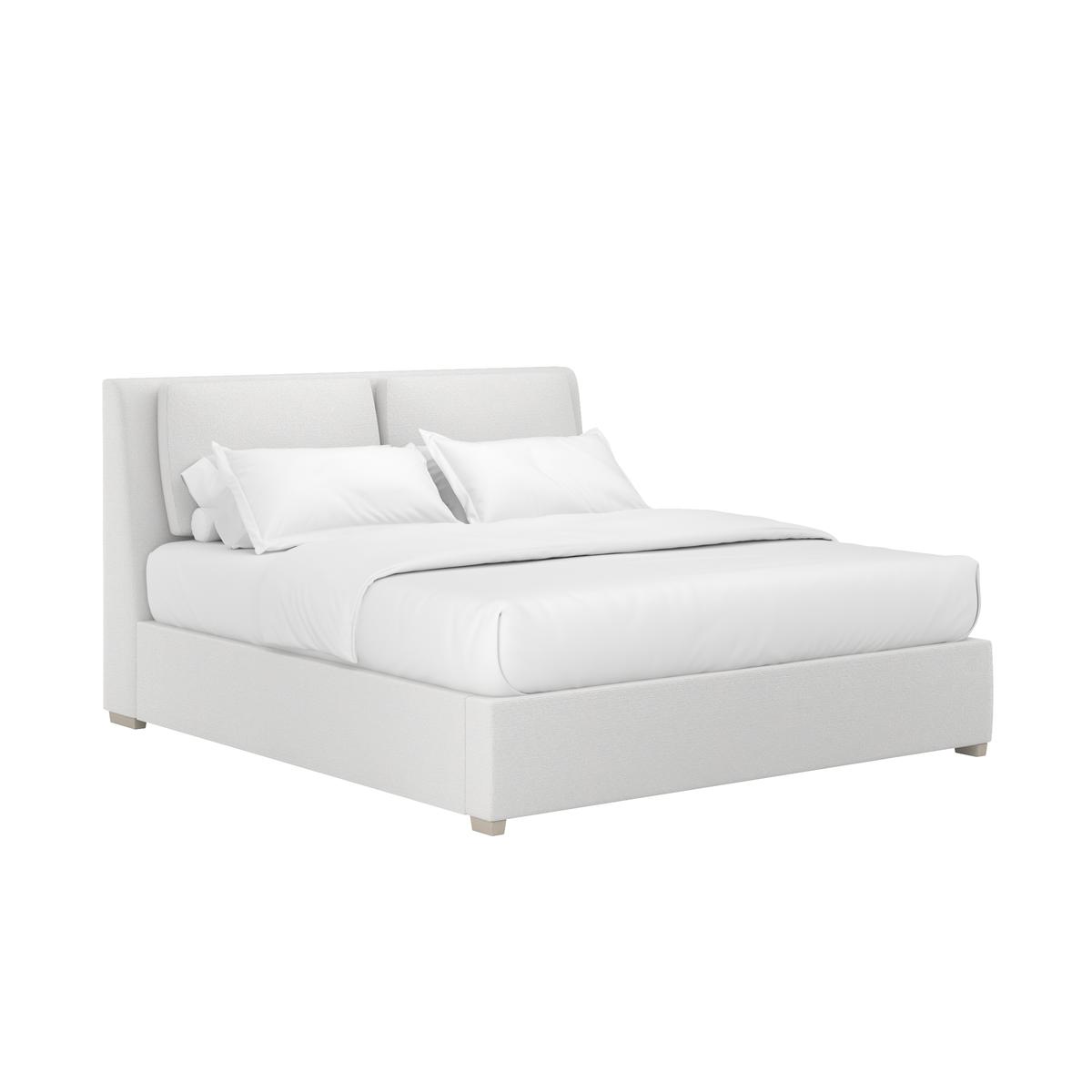 Grant King Pillow Back Uph Bed-Snow