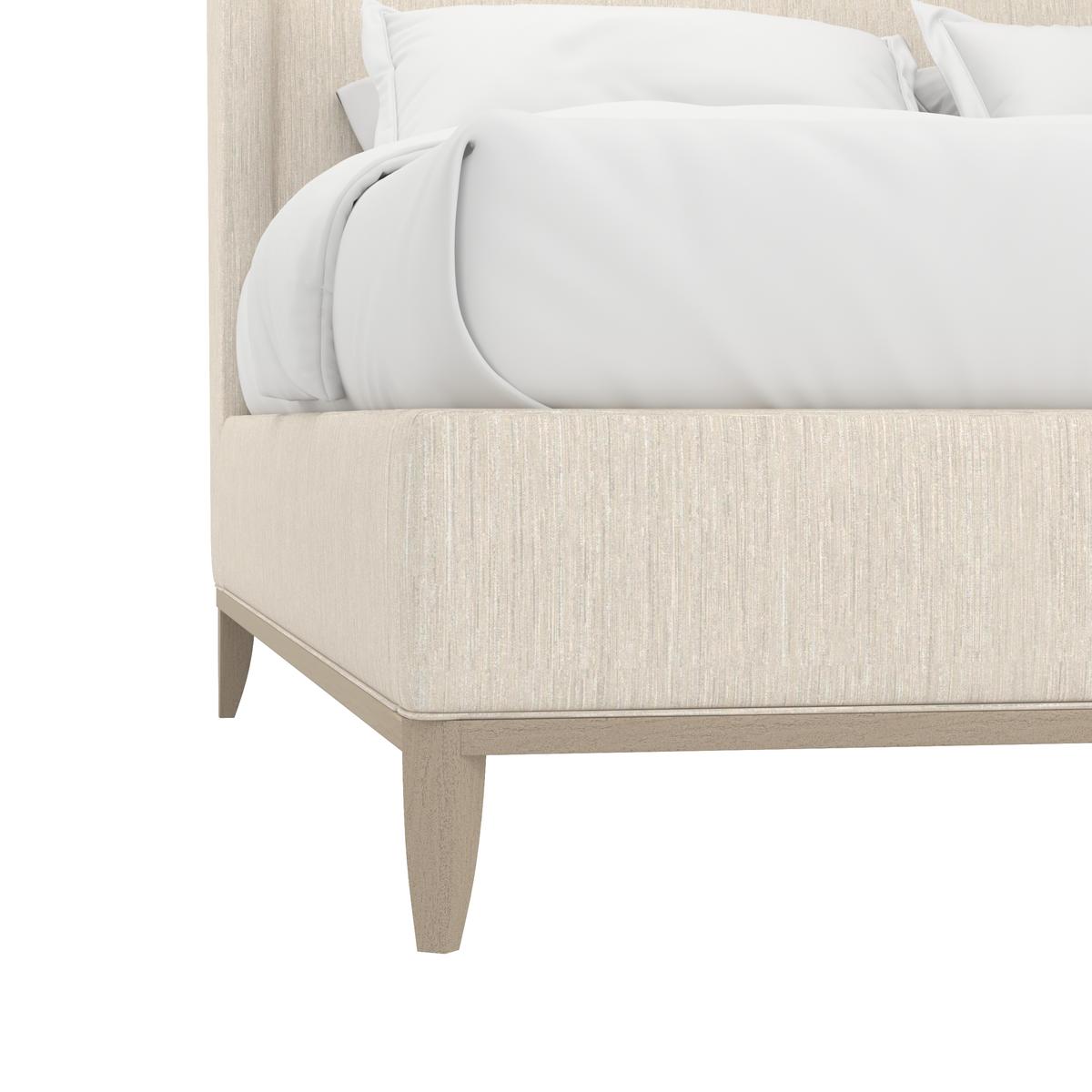 Edwin Queen Wing Shelter Uph Bed-Creme