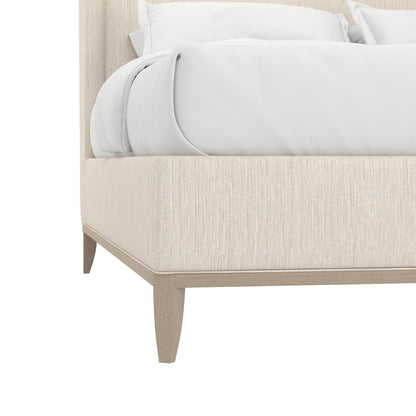 Edwin Queen Wing Shelter Uph Bed-Creme