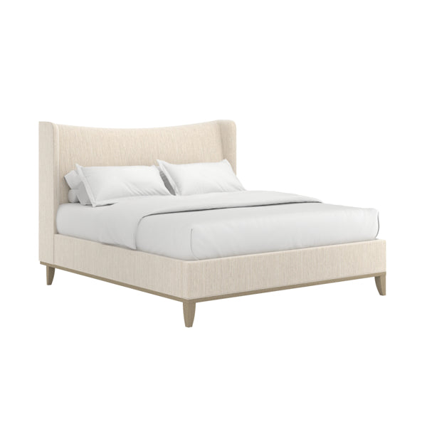 Edwin Queen Wing Shelter Uph Bed-Creme