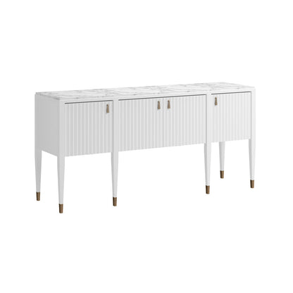 Eave Sideboard/stone top-Uplft White