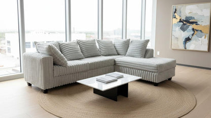Gia Sectional (Silver) Sectional