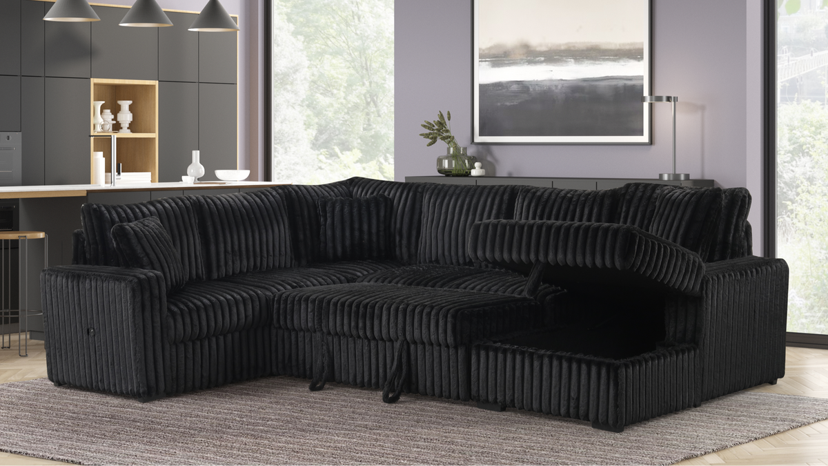 Raha II (Black) Sectional