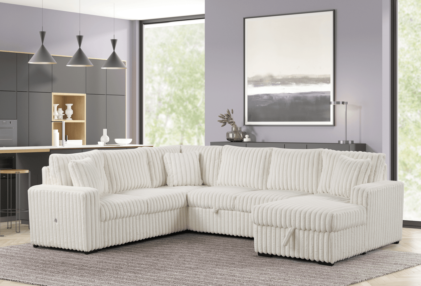 Raha II (White) Sectional