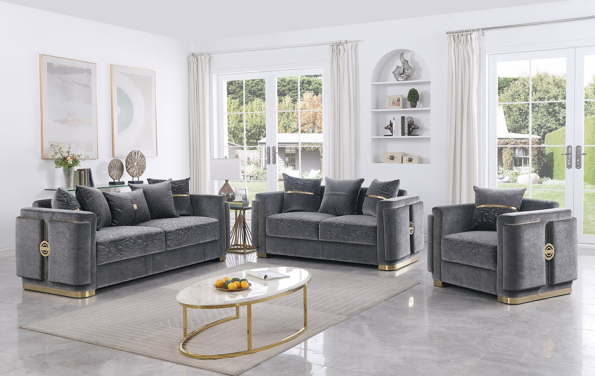 Capri (Grey) Living Room Set