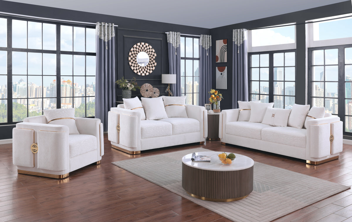 Capri (White) Living Room Set