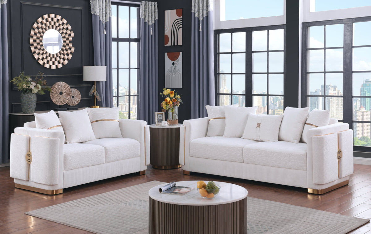 Capri (White) Living Room Set