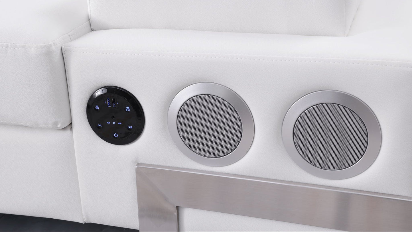Magic White (LED & Speaker) Sectional