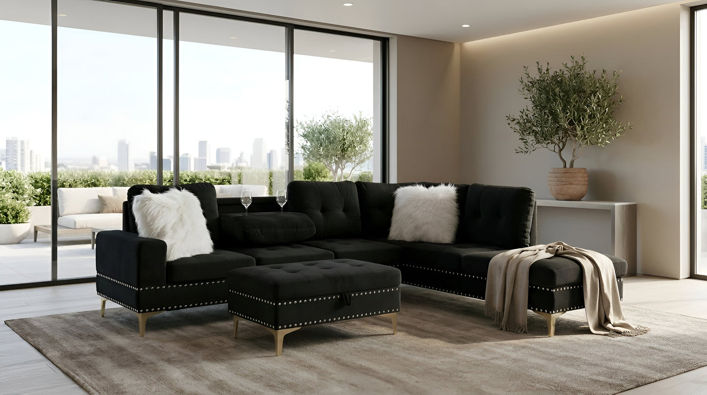 Joy II (Black) Living Room Set