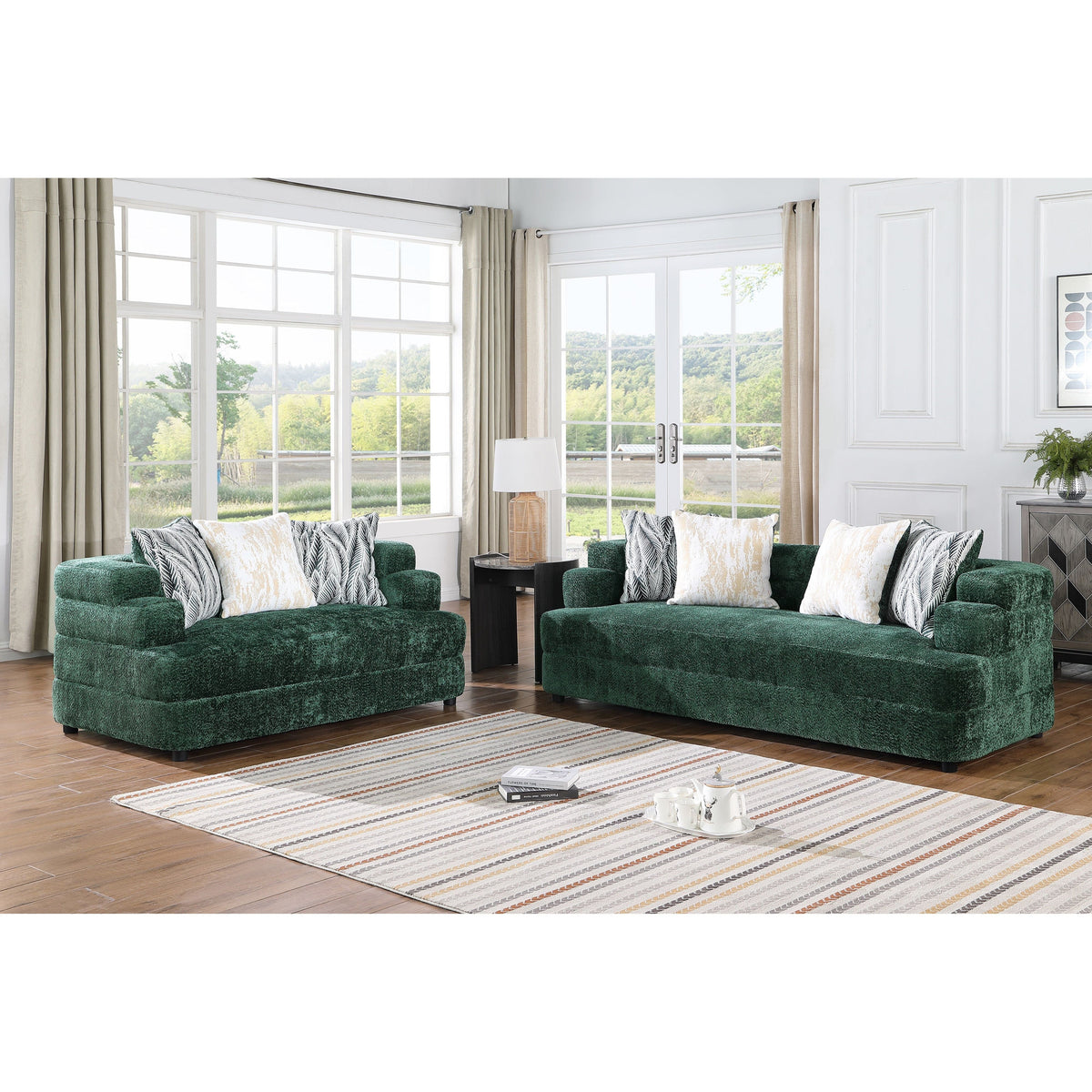 Stepso (Green) Living Room Set