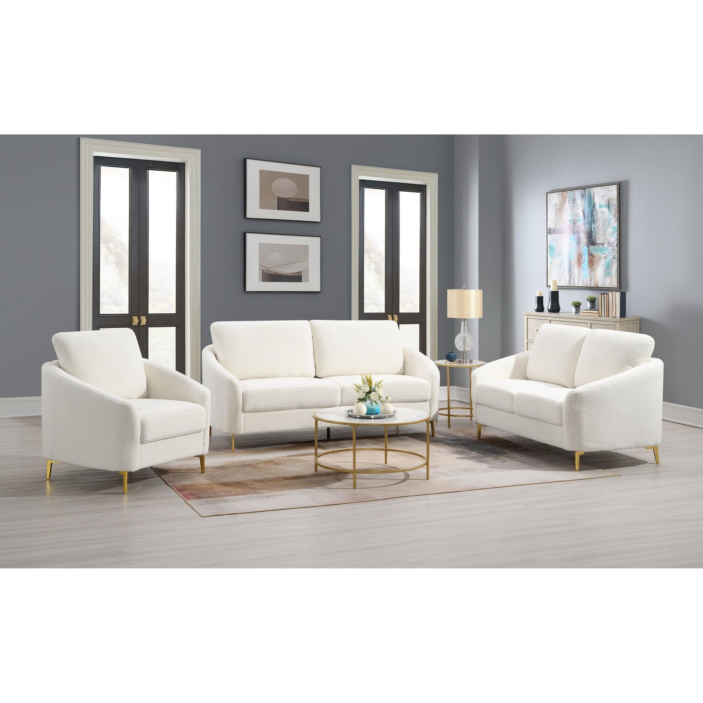 Lila (White) Living Room Set