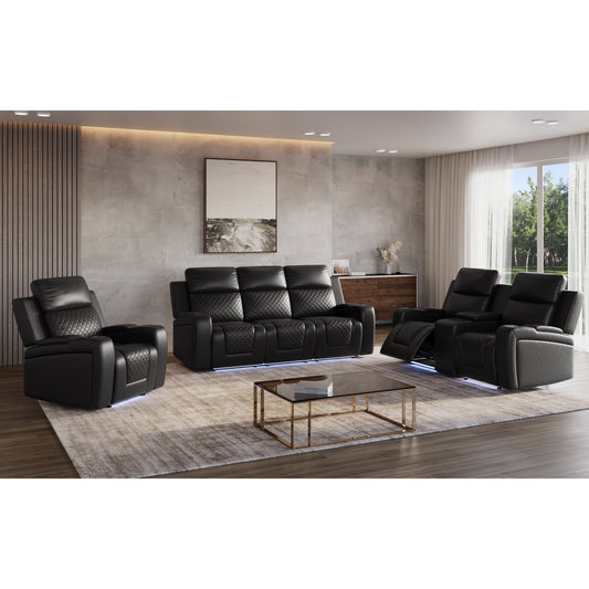 Bomer (Black) Reclining Living Room Set