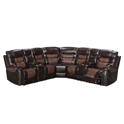 Phoenix II Brown Reclining Living Room Set