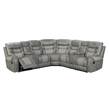 Phoenix II Grey Reclining Sectional