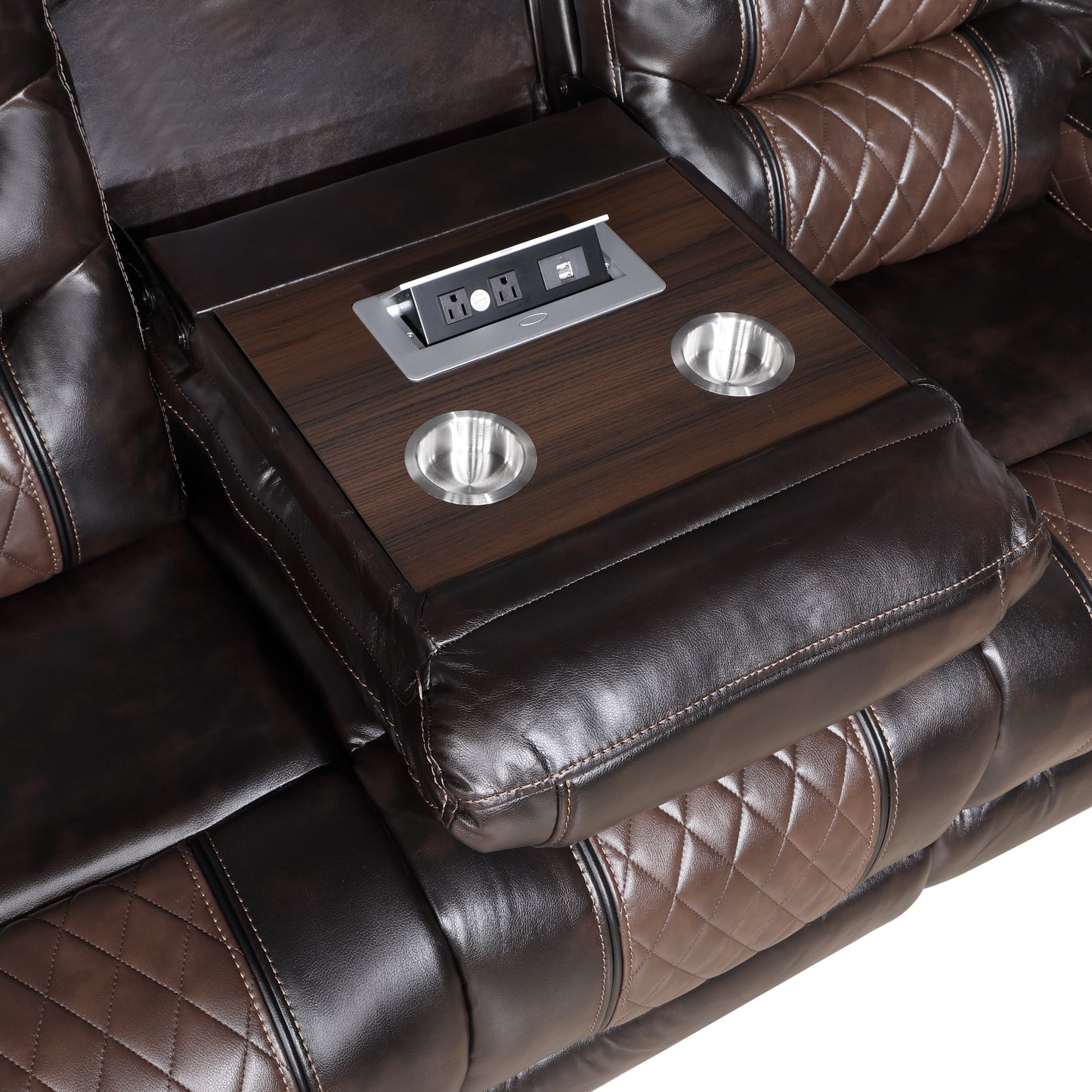 Phoenix II Brown Reclining Living Room Set