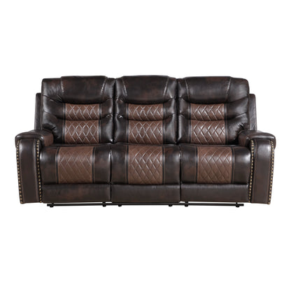 Phoenix II Brown Reclining Living Room Set