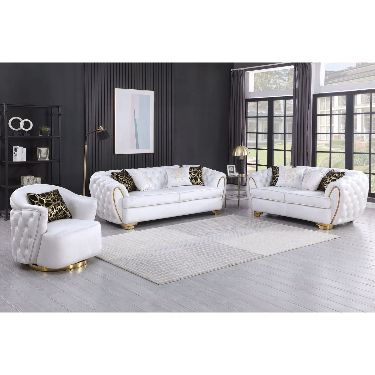 Mila (White) Living Room Set