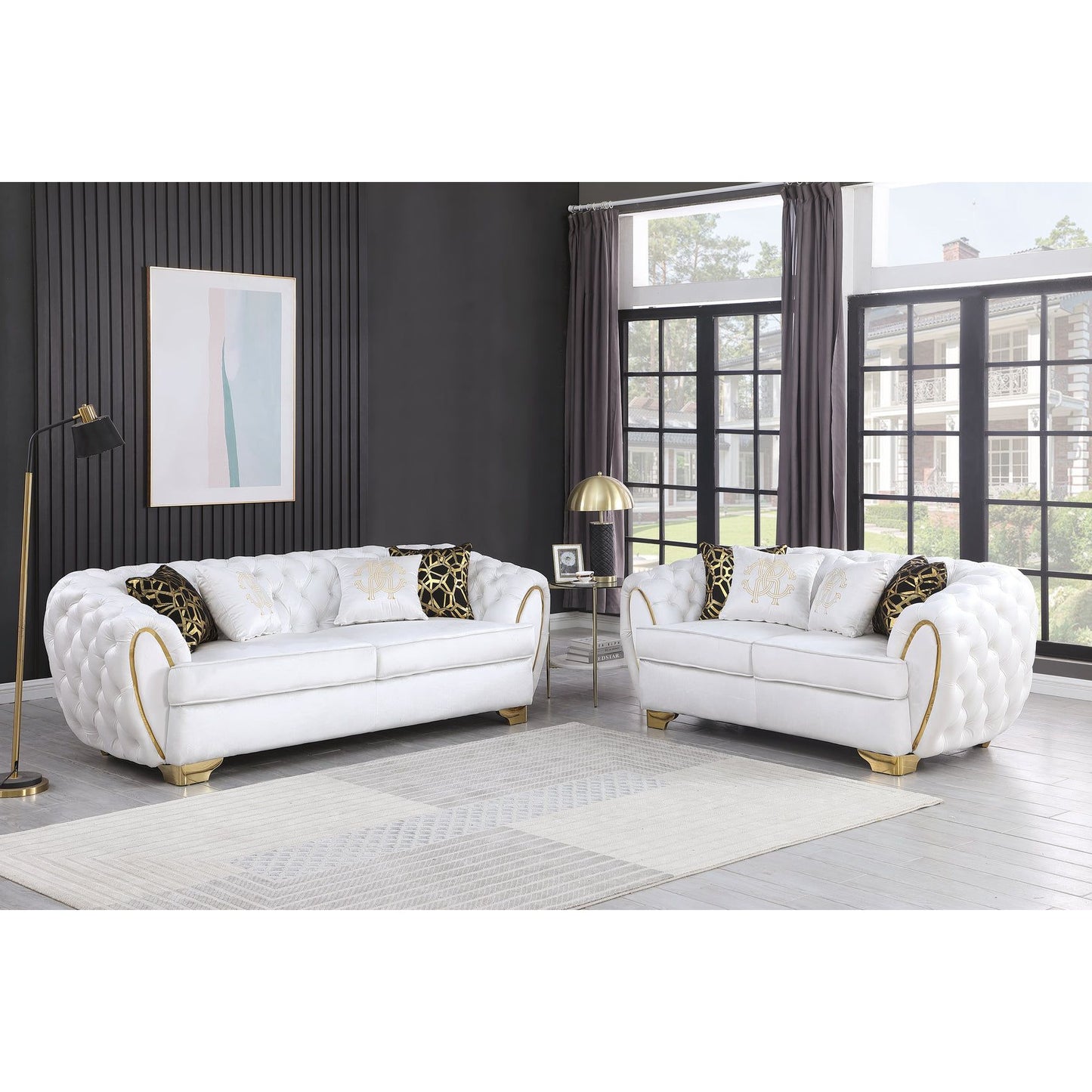 Mila (White) Living Room Set
