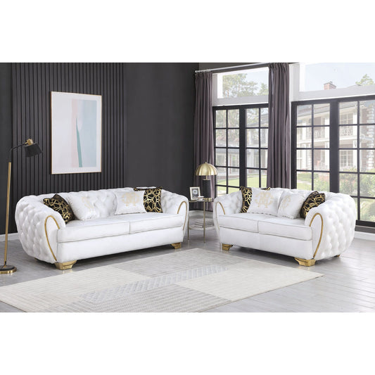 Mila (White) Living Room Set