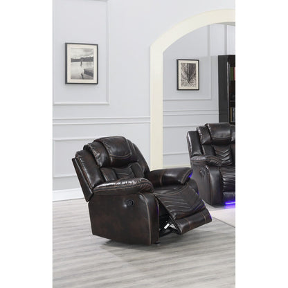 Lucky Charm Sec (Brown) Reclining Sectional