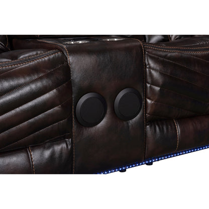 Lucky Charm Sec (Brown) Reclining Sectional