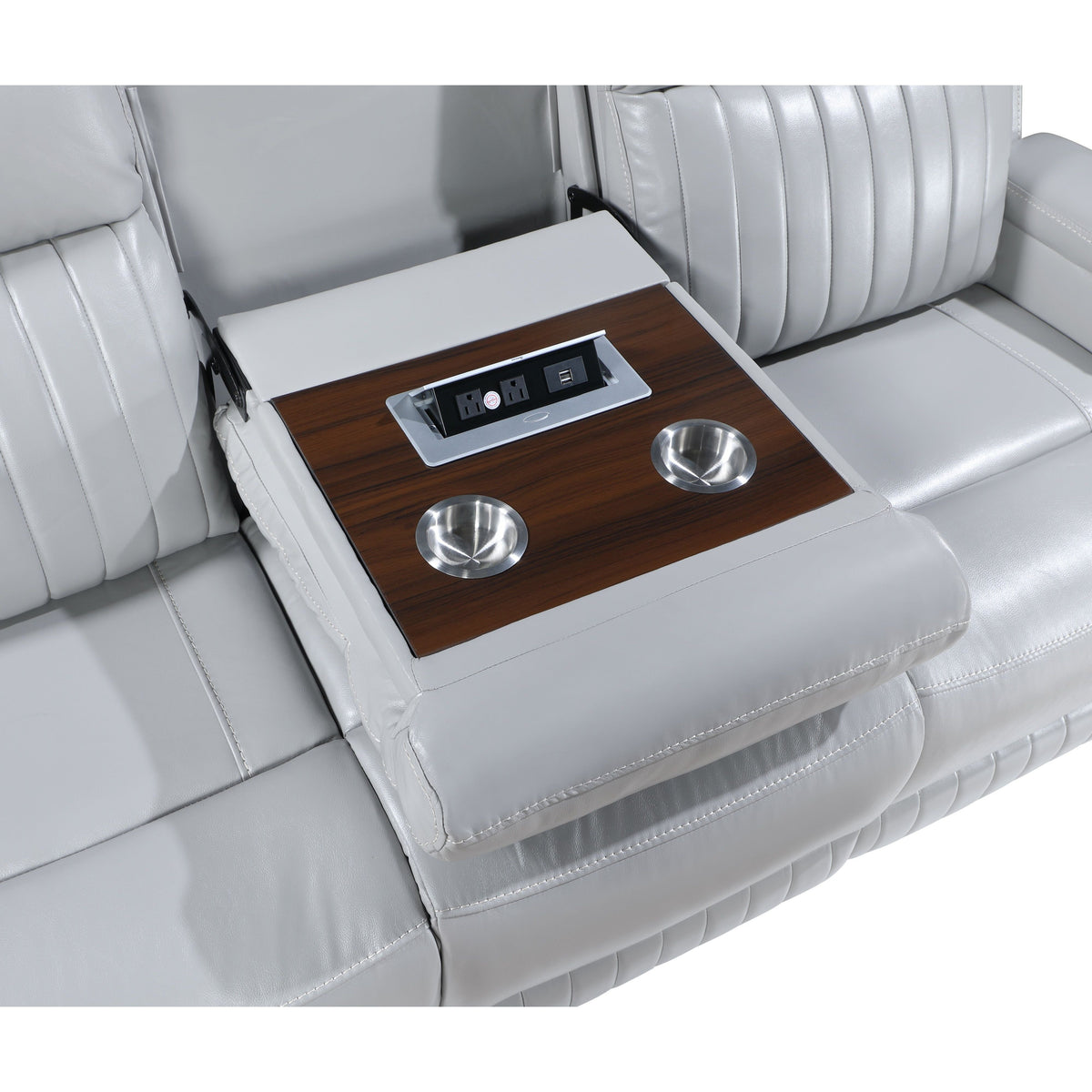 Ethan (LT. Grey) Reclining Living Room Set