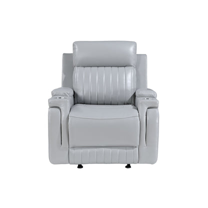 Ethan (LT. Grey) Reclining Living Room Set