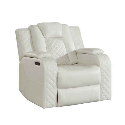 Eclipse (White) Reclining Living Room Set