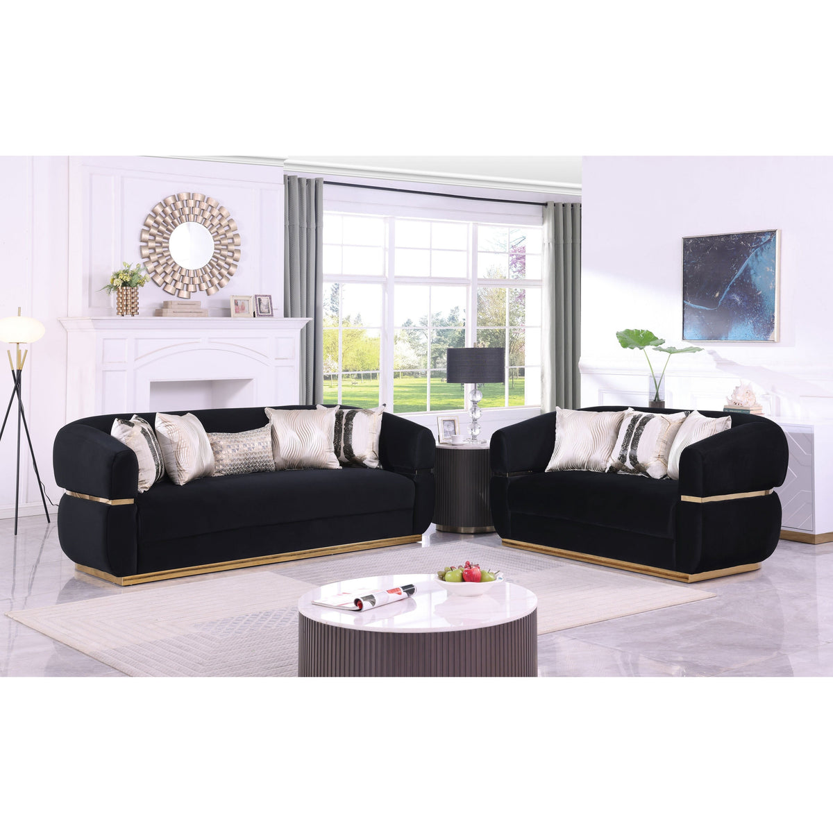 Carmela (Black) Living Room Set