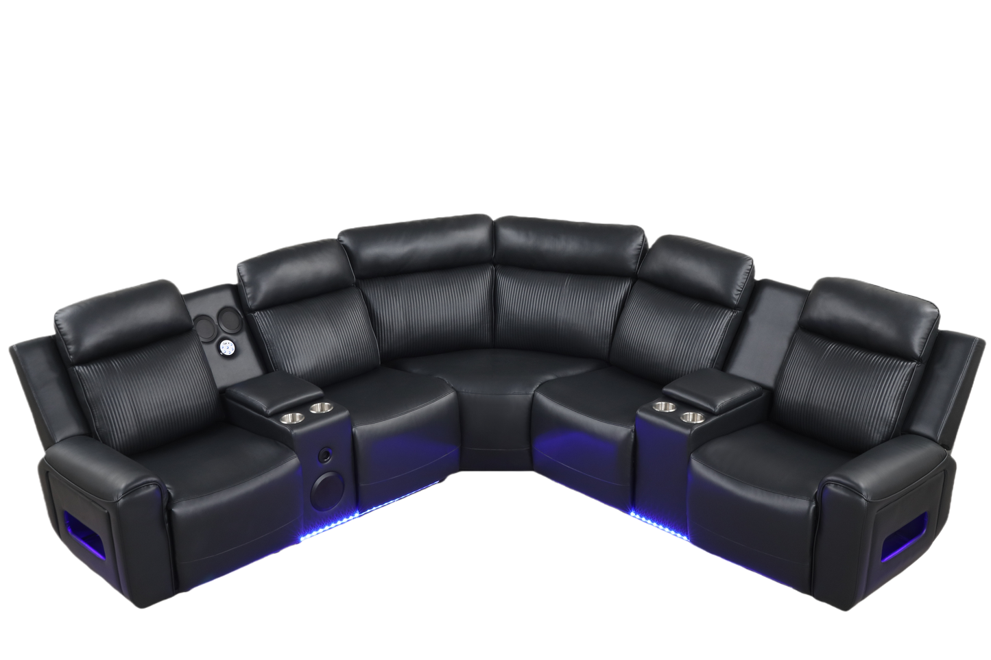 Galaxy Power (Black) Reclining Sectional