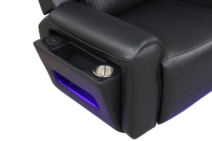 Galaxy Power (Black) Reclining Sectional