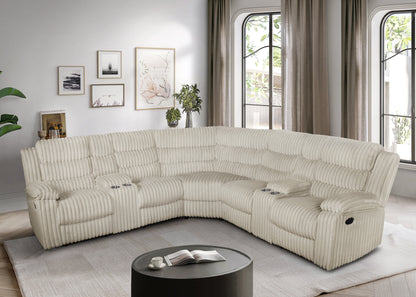 Calantha (Cream) Reclining Sectional